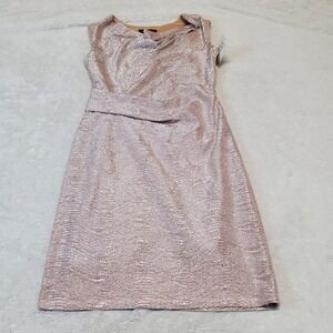 NWT Scarlett Shimmer Metallic Holiday Occasion Dressy Classic‎ Sheath Dress 10